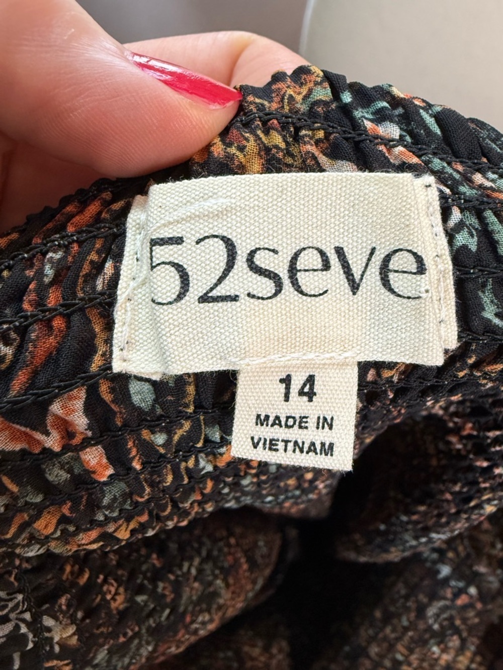 52Seven Smocked Square-Neck Maxi Dress in Multi Paisley - Picture 6 of 6